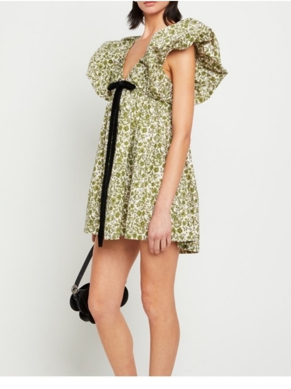 O.P.T Moda Didi Dress in Green Floral Size Large
